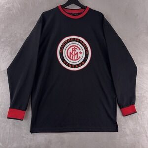 Marithe Francois‎ Girbaud Crewneck Shirt Mens Size XL Black Logo MMFG Y2K